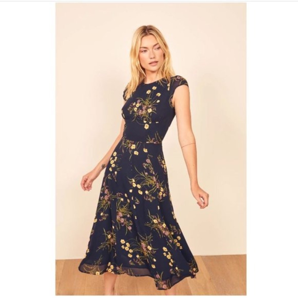 Reformation Hayden dress in Mademoiselle